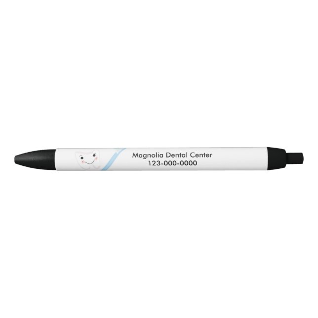 Bolígrafo De Tinta Negra Diseño dental y dental dental (Anverso)