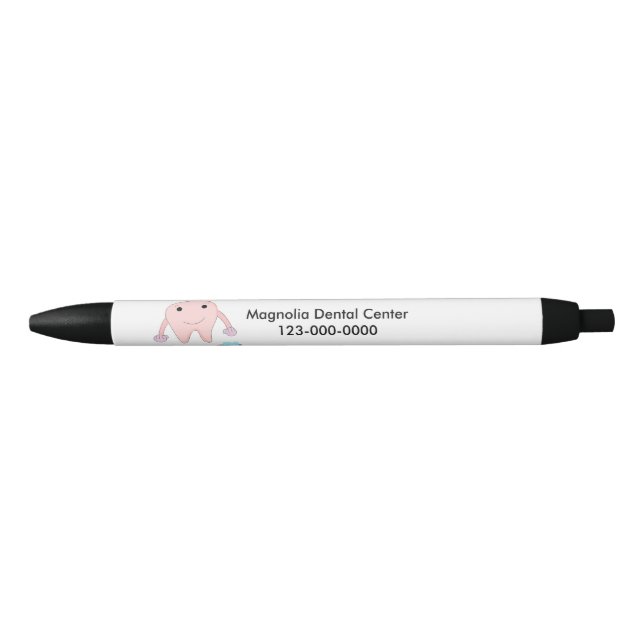 Bolígrafo De Tinta Negra Diseño dental y dental dental (Anverso)