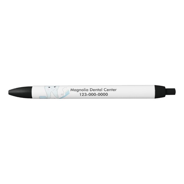 Bolígrafo De Tinta Negra Diseño dental y dental dental (Anverso)