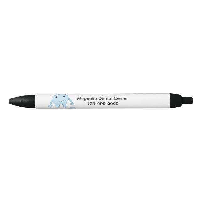 Bolígrafo De Tinta Negra Diseño dental y dental dental (Anverso)