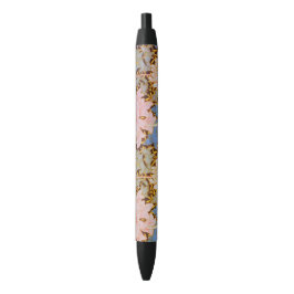 Bolígrafo De Tinta Negra Diseño floral atrevido de Wm Morris