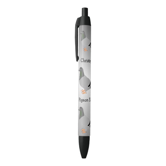 Bolígrafo De Tinta Negra Diseño personalizado de la paloma (Parte superior (vertical))