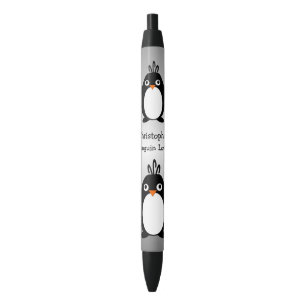 Bolígrafo De Tinta Negra Diseño personalizado del pingüino