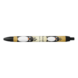 Bolígrafo De Tinta Negra Diseño pingüino personalizado