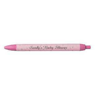 Bolígrafo De Tinta Negra Diseño rosa personalizado
