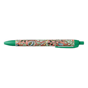 Bolígrafo De Tinta Negra Diseño William Morris - Hyacinth