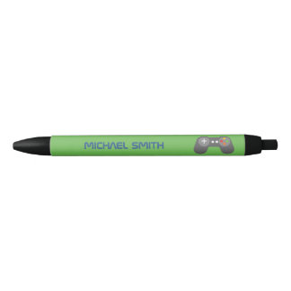 Bolígrafo De Tinta Negra Divertido juego de video verde tema personalizado