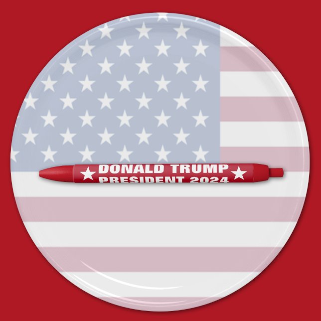 Bolígrafo De Tinta Negra Donald Trump, presidente 2024 (Trump 24 Pen)