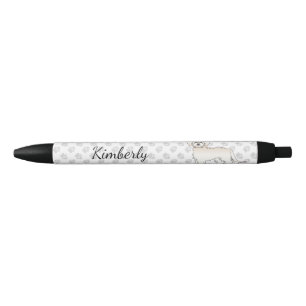 Bolígrafo De Tinta Negra Doodle mini Goldendoodle de dibujos animados de cr