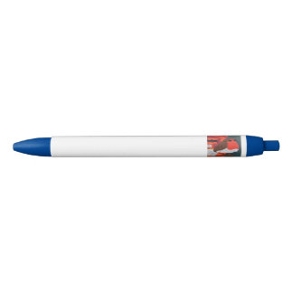 Bolígrafo De Tinta Negra Dotty Robin Blue Trim Pen