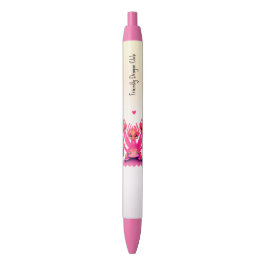 Bolígrafo De Tinta Negra Dragones rosados