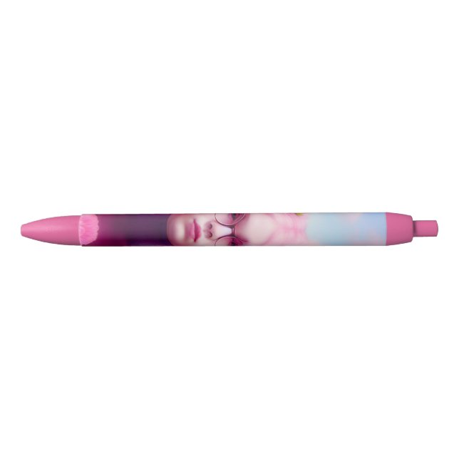 Bolígrafo De Tinta Negra Dreamy Pink (Anverso)