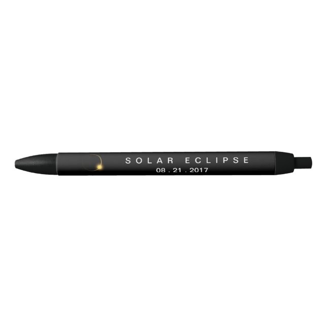 Bolígrafo De Tinta Negra Eclipse solar total 2017 (Anverso)