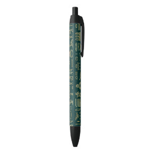Bolígrafo De Tinta Negra Egipto Dorado: Tipografía de jeroglíficos Egipto