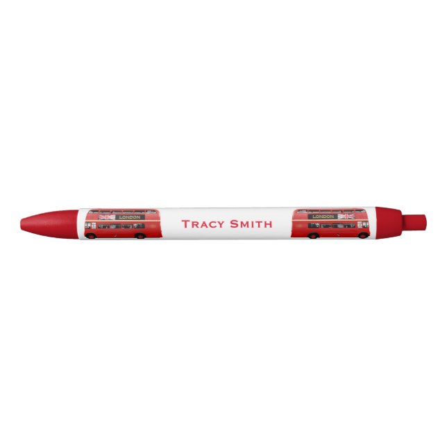 Bolígrafo De Tinta Negra El autobús rojo del autobús de dos pisos de (Anverso)