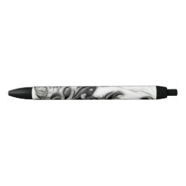 Bolígrafo De Tinta Negra El brillante inverso floral