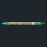 Bolígrafo De Tinta Negra El jardín de la granja Gustav Klimt con girasoles<br><div class="desc">El jardín de la granja de Gustav Klimt con Sunflowers Black Ink Pen.</div>