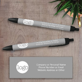 Bolígrafo De Tinta Negra El logotipo comercial básico de Office y el texto 