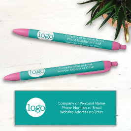 Bolígrafo De Tinta Negra El logotipo y el texto de Office Business PUEDEN E