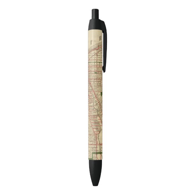 Bolígrafo De Tinta Negra El mapa de Blanchard de Chicago (Parte inferior (Vertical))