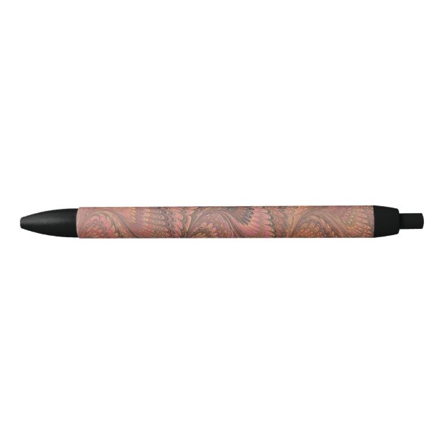 Bolígrafo De Tinta Negra Elegante Agate De Mármol Rosa (Anverso)