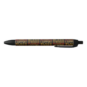 Bolígrafo De Tinta Negra Elegante Apoyo el mes de negocios de propiedad neg