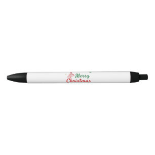 Bolígrafo De Tinta Negra Elegante diseño de ferias navideñas navideñas