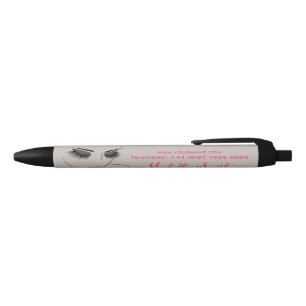 Bolígrafo De Tinta Negra Elegante salón de belleza con extensión de ceniza