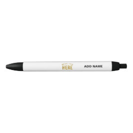 BOLÍGRAFO DE TINTA NEGRA ELEGANTES PERSONALIZABLES BLANCOS VERIFICADOS DE M