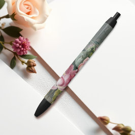 Bolígrafo De Tinta Negra Ellis Rowan Sacred Lotus Water Lily Vintage Flower