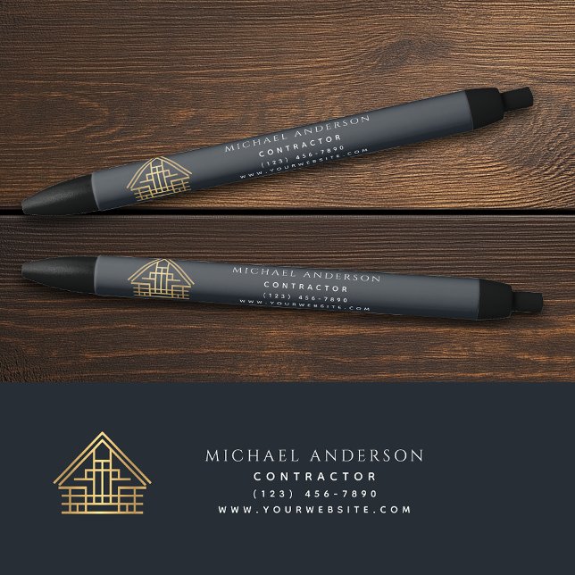 Bolígrafo De Tinta Negra Empresa de construcción de edificios de viviendas  (Subido por el creador)