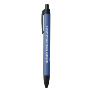 Bolígrafo De Tinta Negra Empresa de limpieza Servicio de limpieza con log