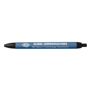 Bolígrafo De Tinta Negra Empresa de software informático azul personalizada