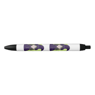 Bolígrafo De Tinta Negra Encantadora Bruja Enojada Adorable