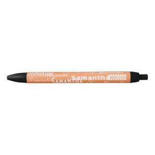 Bolígrafo De Tinta Negra Enfoque de nombres personalizado