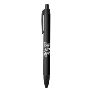 Bolígrafo De Tinta Negra Enseñar Amor Inspirar Regalo del Día del Maestro V