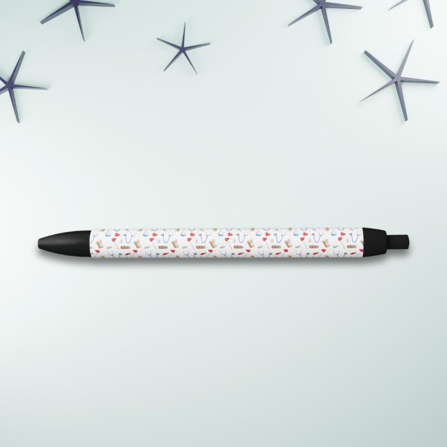 Bolígrafo De Tinta Negra Equipo Médico Enfermera Doctor (Subido por el creador)