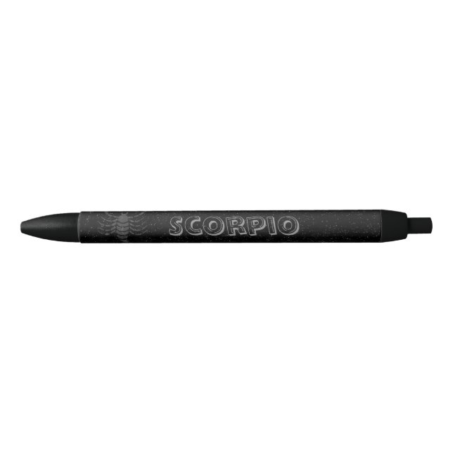 Bolígrafo De Tinta Negra Escorpio translúcido (Anverso)
