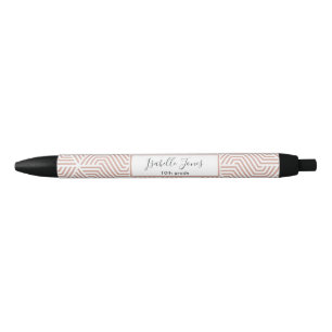 Bolígrafo De Tinta Negra escritura geométrica elegante blac escolar persona