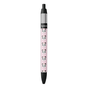 Bolígrafo De Tinta Negra Escuela Cute Chica Pink Panda