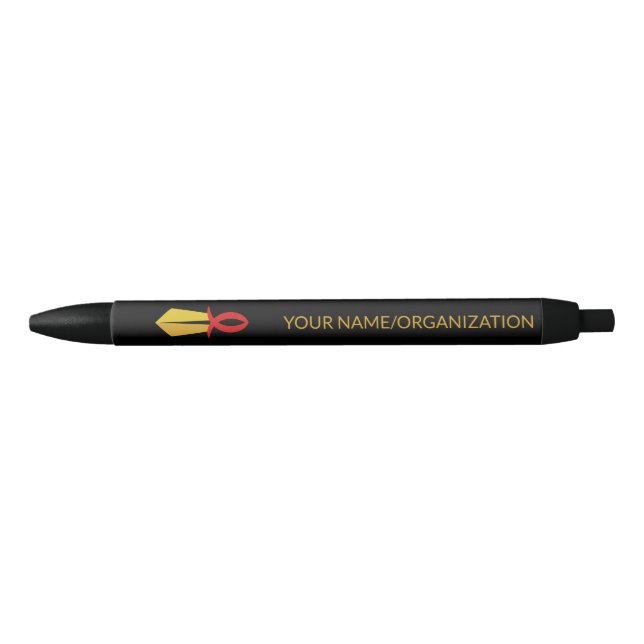 Bolígrafo De Tinta Negra Espada Ichthys (Anverso)