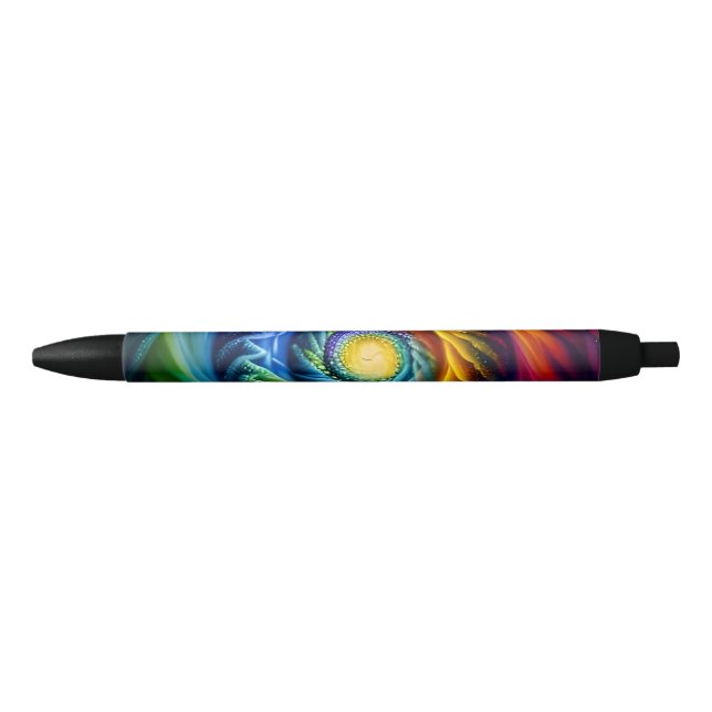 Bolígrafo De Tinta Negra Espiral arcoiris hacia fuera (Anverso)