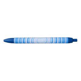 Bolígrafo De Tinta Negra Espiral blanca y azul