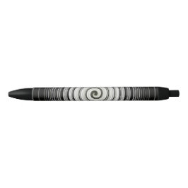 Bolígrafo De Tinta Negra Espiral negra y blanca