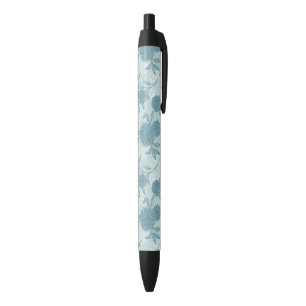Bolígrafo De Tinta Negra Estampado de flores retro 2 2