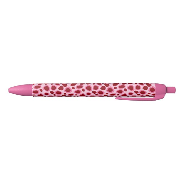 Bolígrafo De Tinta Negra Estampado leopardo - Borgoña y rosa (Parte de abajo)