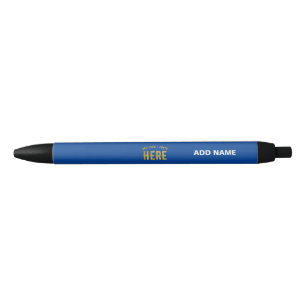 BOLÍGRAFO DE TINTA NEGRA ESTILOSO MODERNO AZUL COBALTO PERSONALIZADO VERIFI