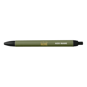 BOLÍGRAFO DE TINTA NEGRA ESTILOSO MODERNO PERSONALIZADO EJÉRCITO VERDE VERI