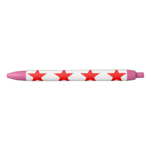 Bolígrafo De Tinta Negra Estrella roja