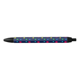 Bolígrafo De Tinta Negra Estrellas